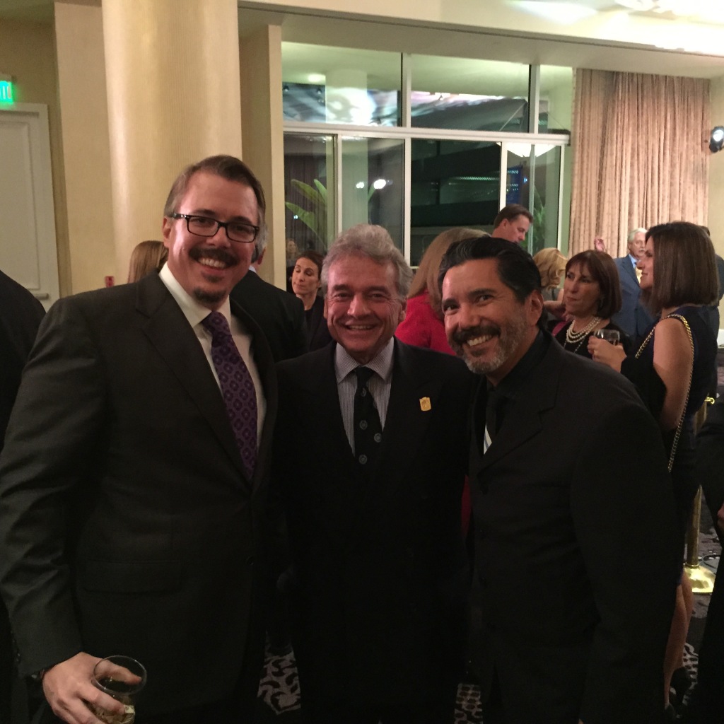 Dr Mark Gold with "Breaking Bad" Creator Vince Gilligan DEA's Global Leadership Award Dinner.